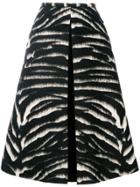 Rochas Fur Detailed Midi Skirt - Black