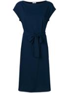 P.a.r.o.s.h. Tie Waist Shift Dress - Blue