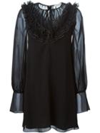 Chloé Sheer Dress, Women's, Size: 38, Black, Polyester/acetate/silk