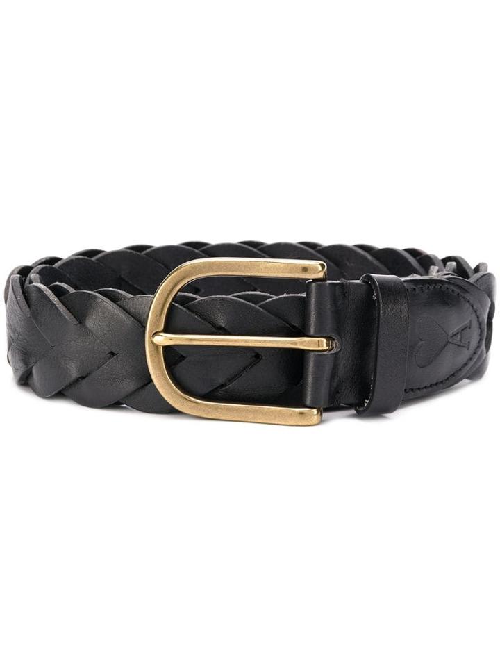 Ami Paris Braided Belt - Black