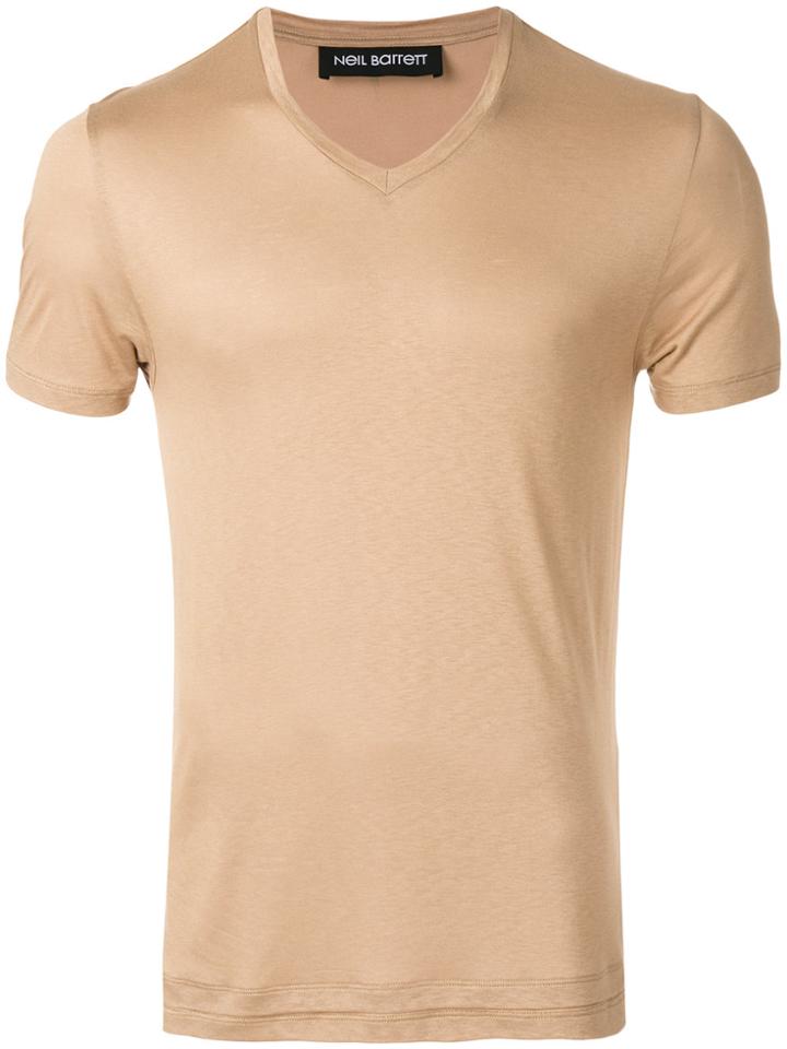 Neil Barrett V-neck T-shirt - Nude & Neutrals