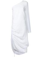 Georgia Alice - One Shoulder Dress - Women - Linen/flax - 10, White, Linen/flax