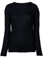 Cityshop Ribbed Jumper, Women's, Black, Tencel/wool
