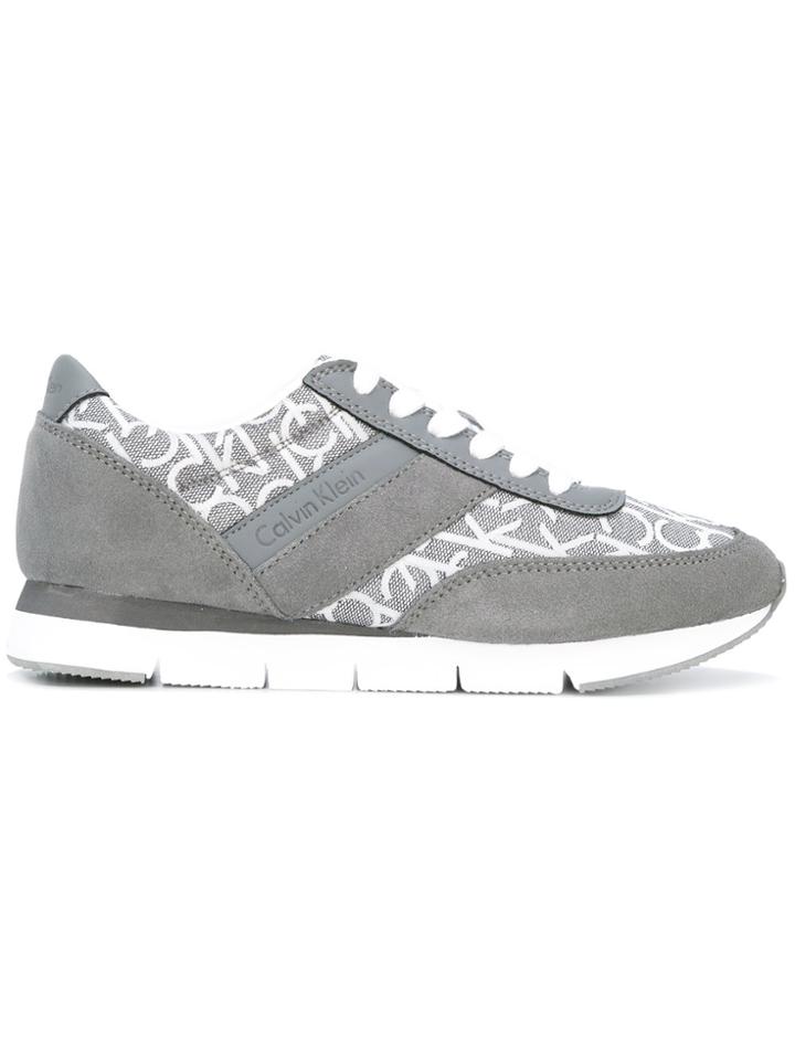 Calvin Klein Lace-up Sneakers - Grey