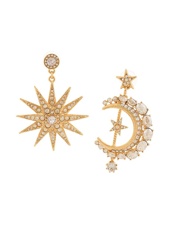Oscar De La Renta Galaxy Drop Earrings - Gold
