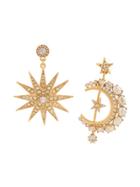 Oscar De La Renta Galaxy Drop Earrings - Gold