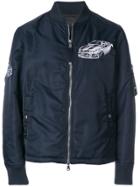 Diesel Black Gold Car Embroidered Bomber Jacket - Blue