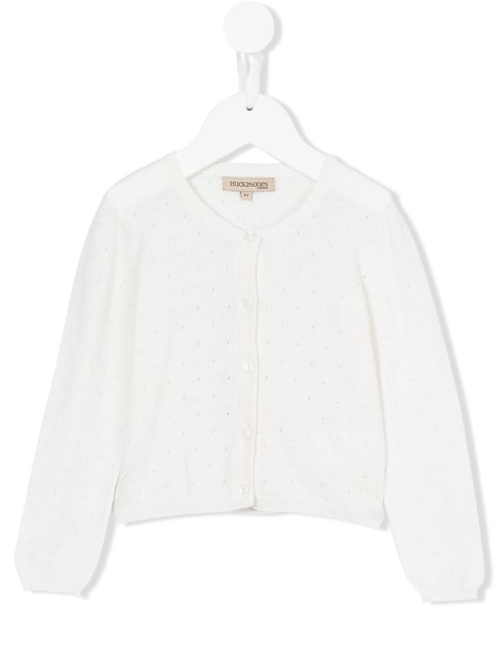 Hucklebones London - Perforated Cardigan - Kids - Cotton/cashmere - 2 Yrs, White