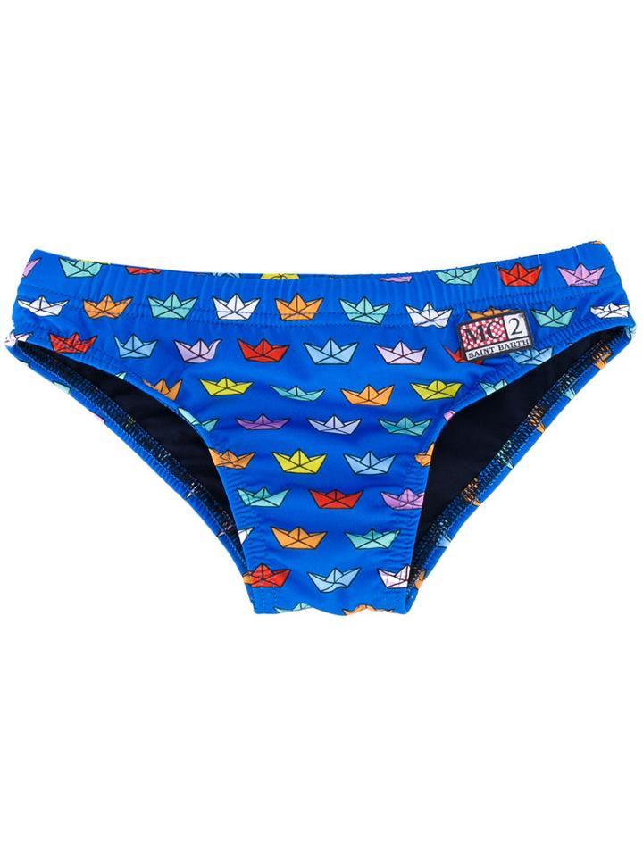 Mc2 Saint Barth Kids - Billy Swim Trunks - Kids - Polyamide/polyester/spandex/elastane - 4 Yrs, Blue