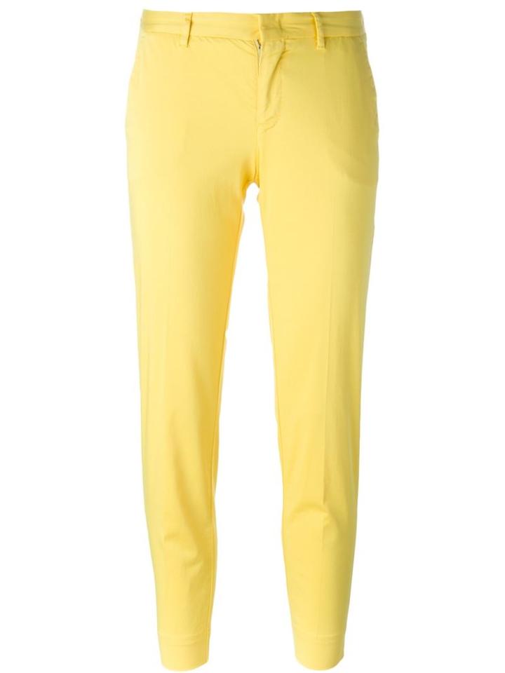 Pt01 Slim Chino Trousers, Women's, Size: 40, Yellow/orange, Cotton/spandex/elastane