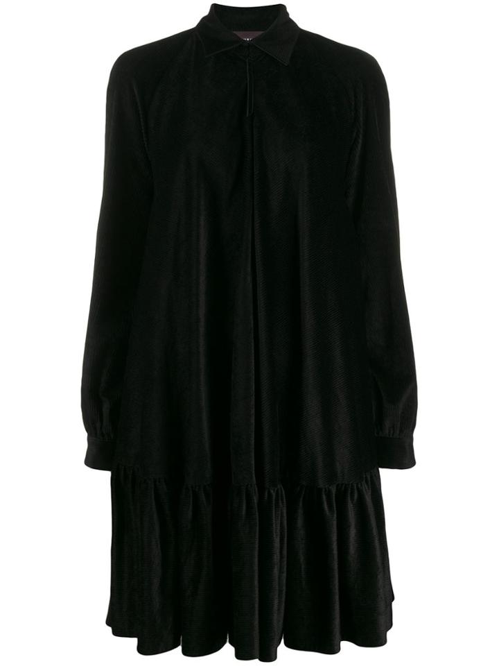 Talbot Runhof Flared Pleated Dress - Black