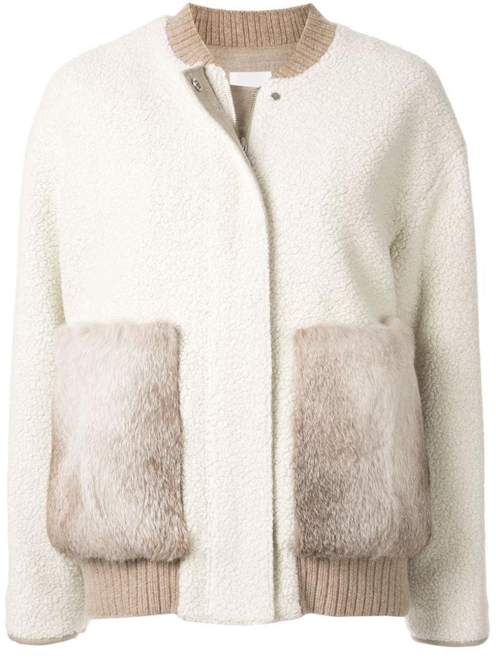 Kuho Fur Pocket Jacket - White