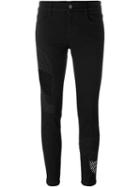 Stella Mccartney Embroidered Mesh Skinny Jeans, Women's, Size: 27, Black, Cotton/polyester/spandex/elastane