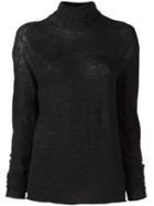 Lost & Found Ria Dunn High Neck Jumper, Women's, Size: Medium, Black, Polyamide/alpaca