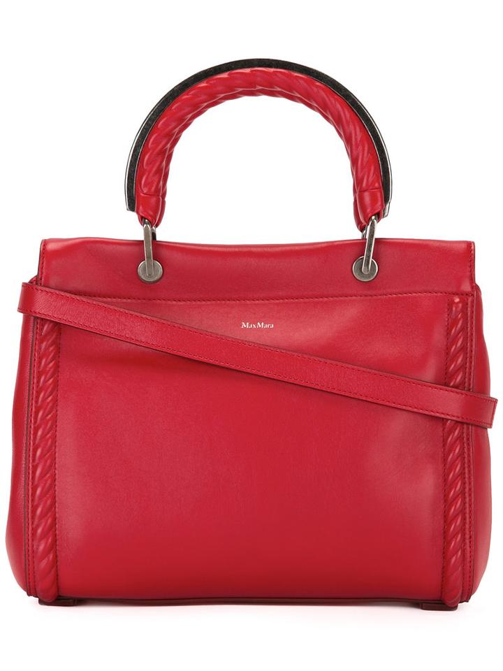 Max Mara Round Handle Tote, Women's, Red, Leather