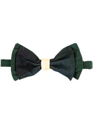 Cor Sine Labe Doli Metal Ring Bow Tie - Green