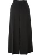 Red Valentino Cropped Trousers, Women's, Size: 40, Black, Acetate/viscose/polyester