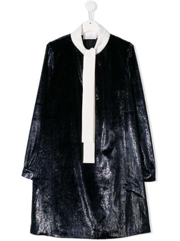 Señorita Lemoniez Spack Velvet Dress - Blue