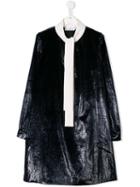 Señorita Lemoniez Spack Velvet Dress - Blue