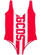 Gcds Kids Teen Logo Print Swimsuit - Red