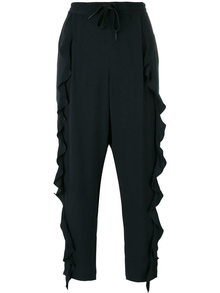 Sonia By Sonia Rykiel Draped Trousers, Women's, Size: 38, Black, Polyester