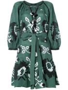 Vita Kin Embroidered Tassel Dress - Green