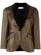 Sonia Rykiel Striped Fitted Jacket, Women's, Size: 36, Black, Polyamide/cotton/polyester/spandex/elastane