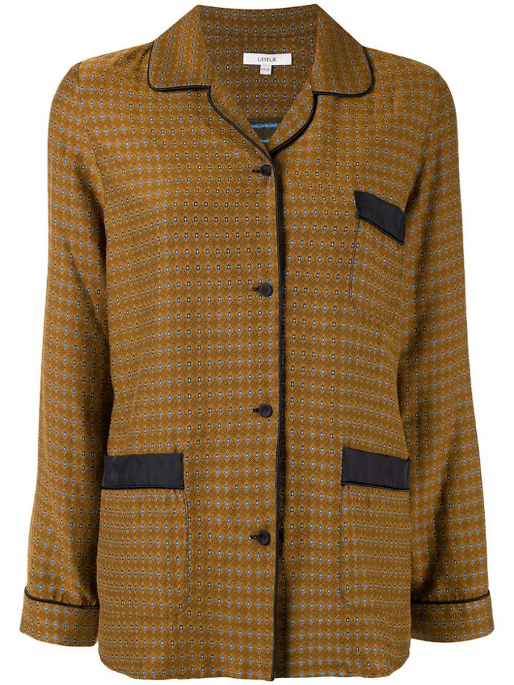 Layeur Brown Fitzgerald Pyjama Shirt - Yellow