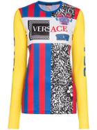 Versace Logo Embroidered Multi Print Top - Unavailable