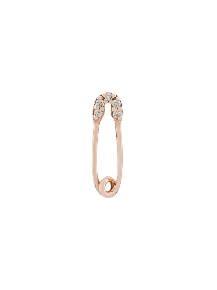 Sydney Evan Safety Pin Earring - Pink