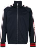 Gucci Gg Web Technical Jersey Jacket - Blue