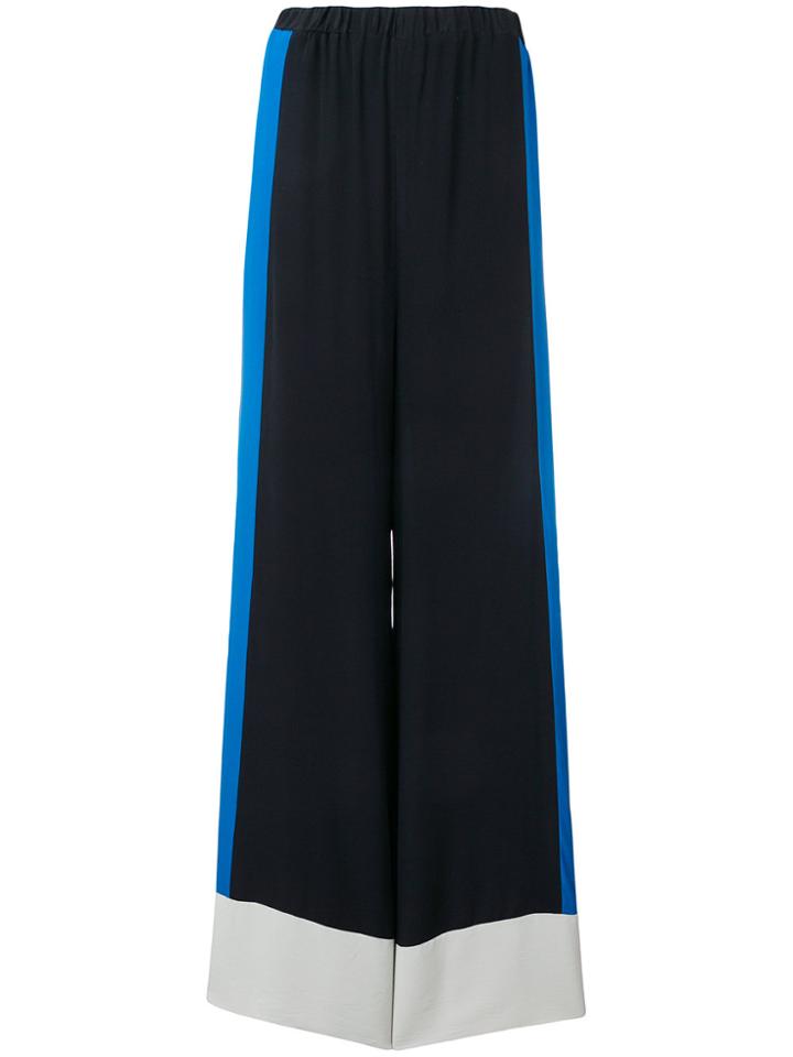 Pierantoniogaspari Colour Block Palazzo Pants - Black