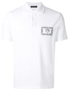 Versace Medusa Logo Patch Polo Shirt - White