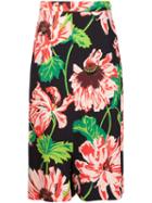 Stella Mccartney Floral Print Culottes, Women's, Size: 40, Black, Viscose/spandex/elastane