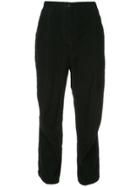 Zambesi Curved Knee Cropped Trousers - Black