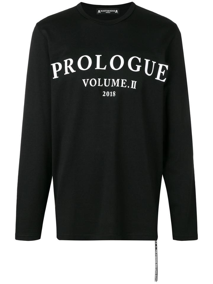Mastermind World Skull Print Long Sleeve T-shirt - Black