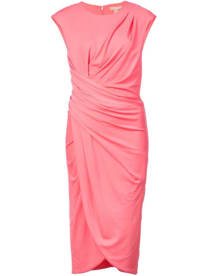 Michael Kors Collection Wrap Detail Sheath Dress - Pink & Purple