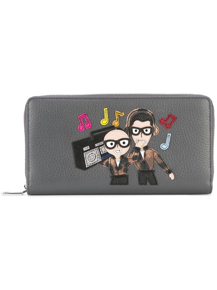 Dolce & Gabbana Designer's Patch Wallet - Grey