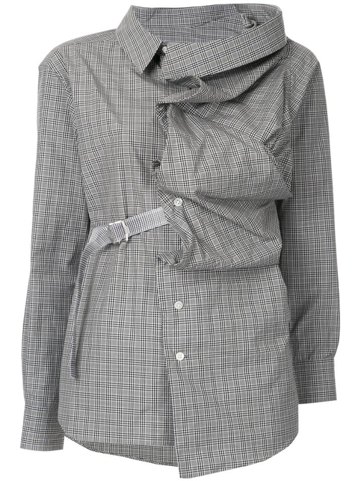 Facetasm Ruffle Fitted Shirt - Grey