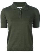 Maison Margiela Short Sleeve Polo Shirt, Women's, Size: Small, Green, Wool