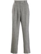 Alexander Mcqueen Straight Check Trousers - Black