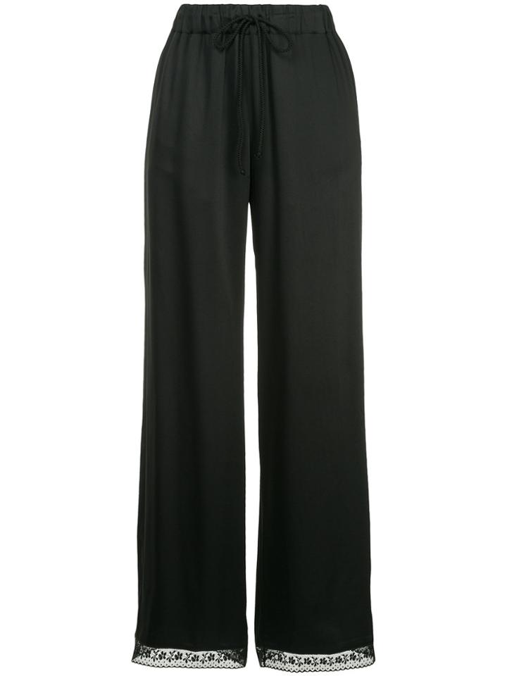 Mm6 Maison Margiela Flared Lace Trousers - Black