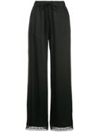 Mm6 Maison Margiela Flared Lace Trousers - Black