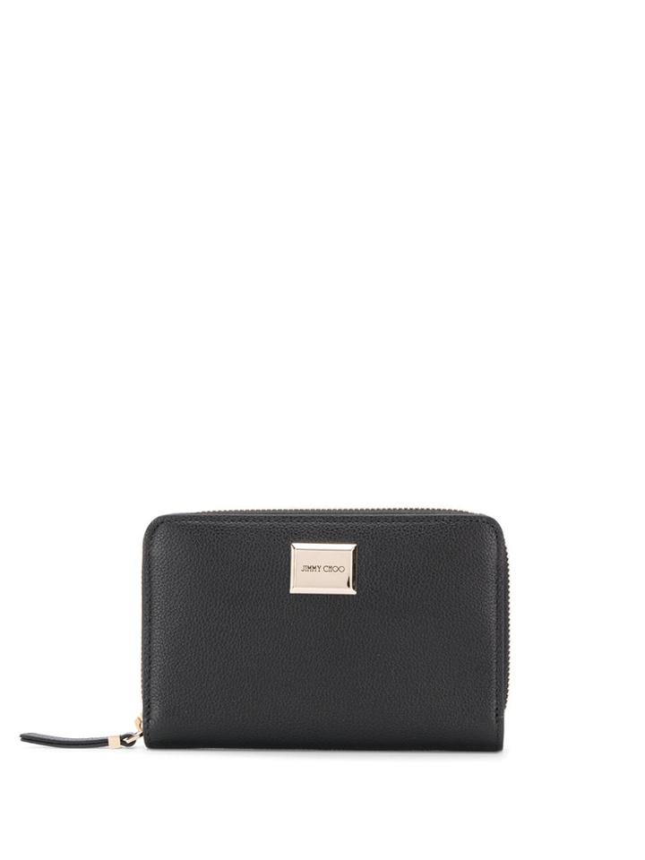 Jimmy Choo Marina Logo Plaque Purse - Black