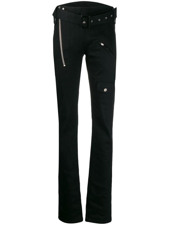 Zilver Biker Straight-leg Trousers - Black