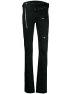Zilver Biker Straight-leg Trousers - Black