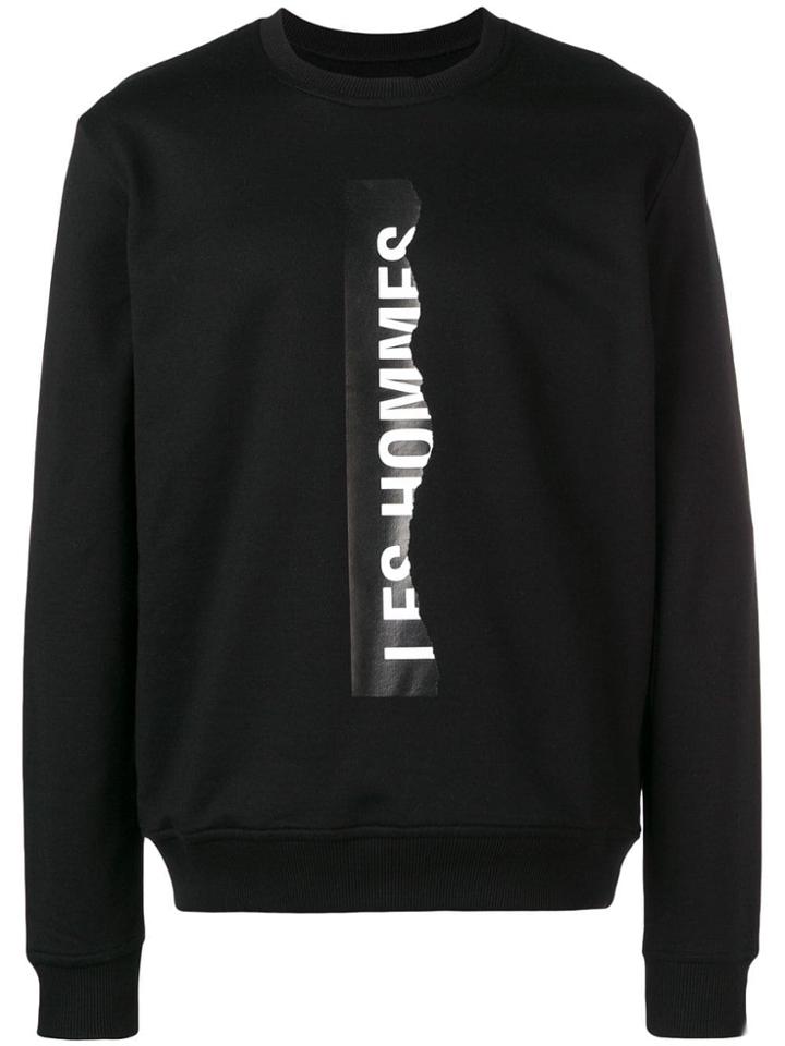 Les Hommes Printed Logo Sweatshirt - Black