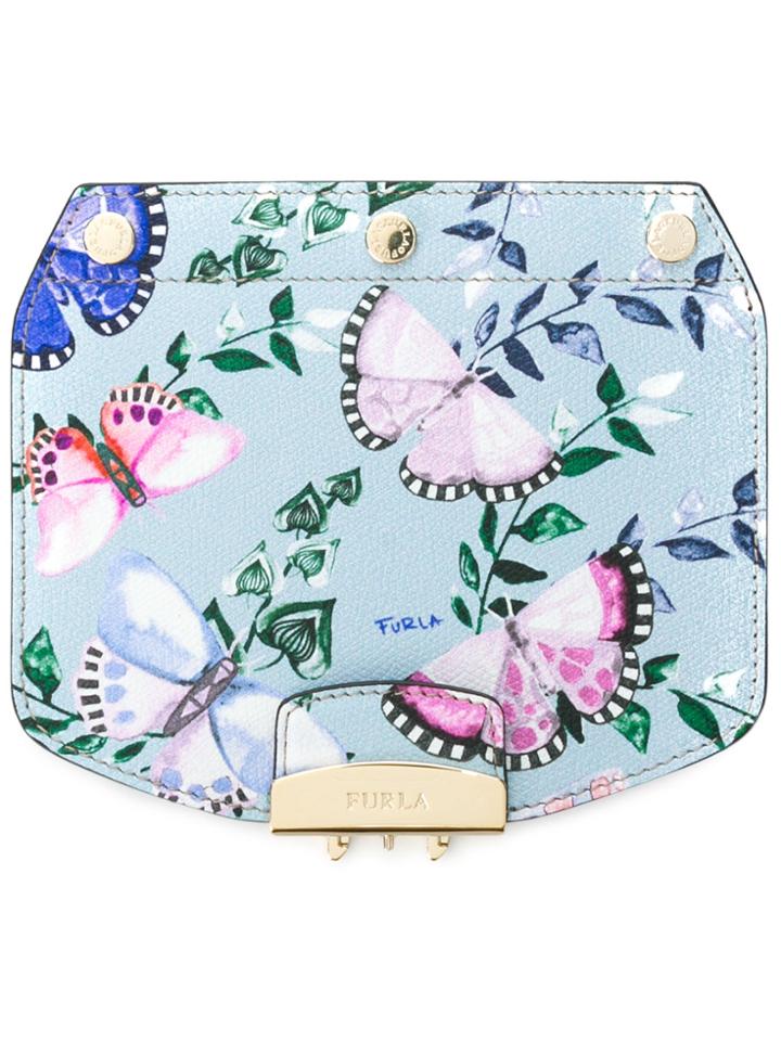 Furla Metropolis Butterfly Floral Flap - Blue