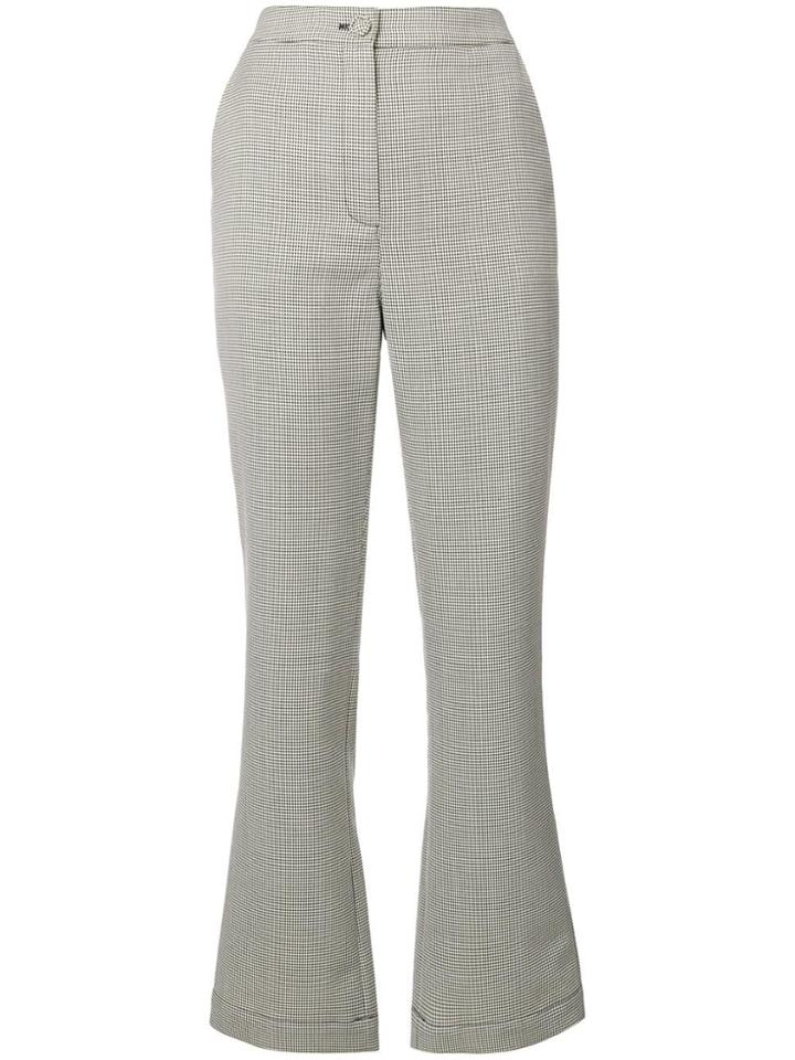 Alexa Chung Tailored Crop Flare Trousers - Black