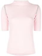 Fabiana Filippi Short-sleeved Knitted Top - Pink